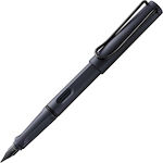 Lamy Safari Schreibfeder Mittel Gray aus Stahl mit Schwarz και Blau Tinte