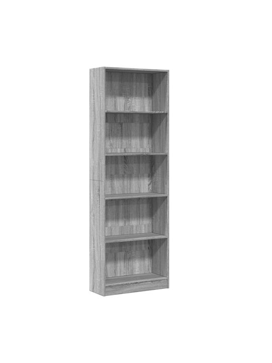 Bookcase Grey Sonoma 60x24x176cm