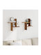 Wall Shelves Brown 2 Pieces 38x12x38 cm