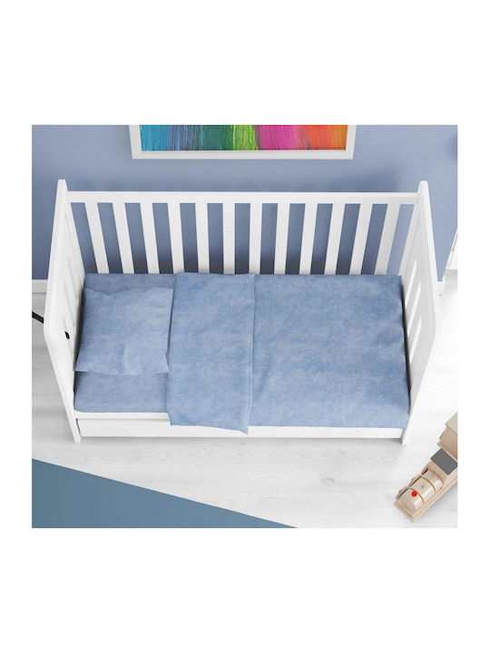 Dimcol Duvet Crib Cotton Sky Blue 120x160cm