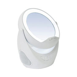 Led Makeup Mirror Bluetooth Speaker Phone Holder 3 Brightness Levels Usb Powered