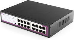 Spacetronik SP-SG1016 Unverwaltet L2 Switch mit 16 Ports Gigabit (1Gbps) Ethernet