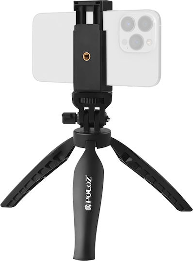 Tripod Smartphone Attachment Flash & Microphone 180° Angle Non-slip Puluz Black