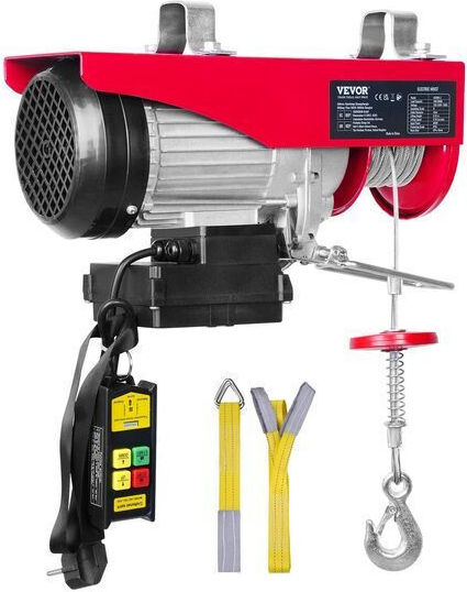 Vevor Elektrische Hebevorrichtung 1150 W WLAN-Fernbedienung Maximale Hubhöhe 6/12 m Geschwindigkeit 10 m/min Kapazität 300 600 kg