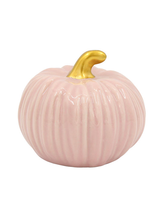 Decorative Ceramic Pumpkin Φ8.5x8 cm Salmon Pin...