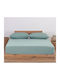 Nef-Nef Homeware Sheet Double with Elastic 140x200+30cm. Jersey Mint