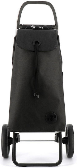 Tweed Shopping Trolley Black