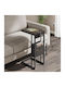 Side Table with Built-in Outlets & USB 40x30x62 Vasagle LET356K02 Wood Metal