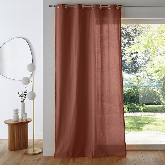 La Redoute Interieurs Curtain with Grommet Brown 324054701_12483_55 135x260cm