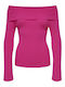 Only Women's Long Sleeve Sweater Fuchsia