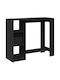 Vidaxl Console Table Shelf Black 124x46x103.5cm Engineered Wood 1 Pc Black