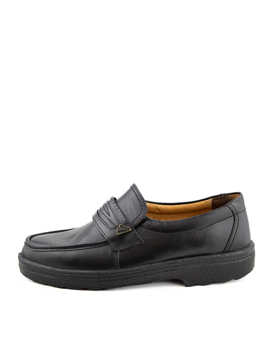 Leder Herren Freizeitschuhe Anatomisch Schwarz