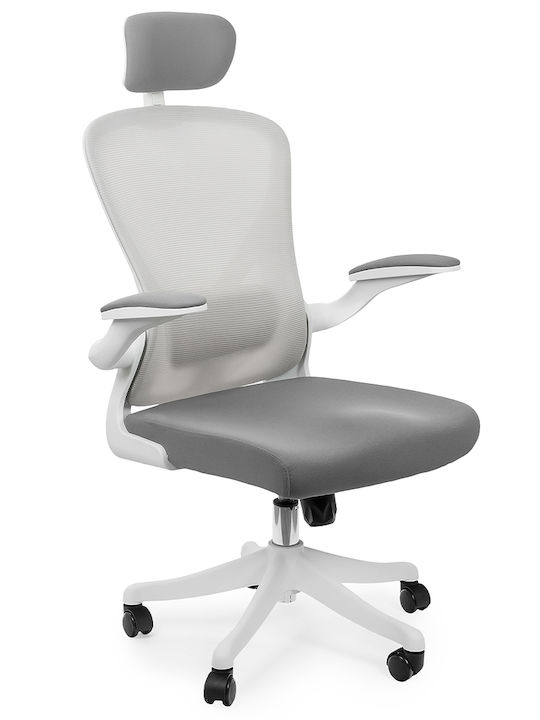 Aron Reclining Office Chair with Adjustable Arms White Spacetronik