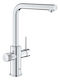 Grohe Pure Minta Tall Kitchen Faucet Counter Silver