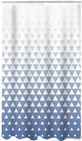 Ionion Duschvorhang 180x180cm Blue Triangles