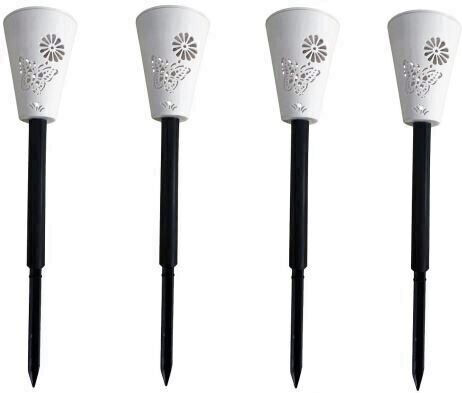 Set 4 Strend Pro Sargas Solarleuchten 7x35 cm 2 LED 1xAAA