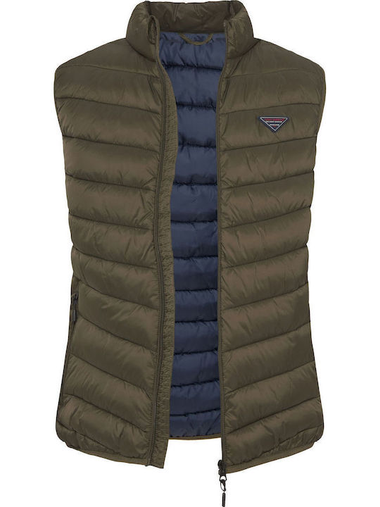 Funky Buddha Αμάνικο Μπουφάν Puffer Χακί