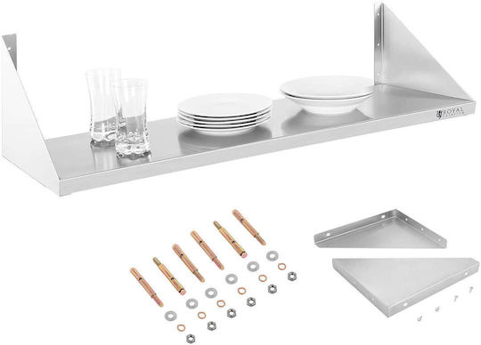 Single 90cm Stainless Steel Wall-mounted Shelf
