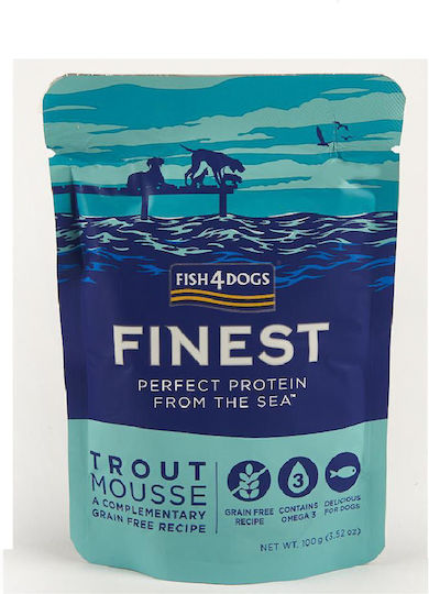 Fish4Dogs Mousse Υγρή Τροφή Σκύλων σε Φακελάκι 100gr