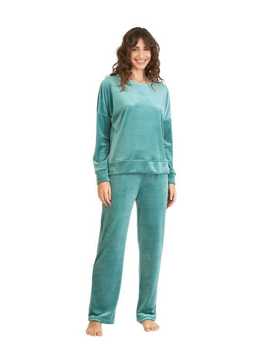 Harmony Winter Women's Pyjama Set Velvet Mint