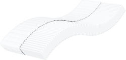 Vidaxl Foam Mattress Firmness H2 H3 White 90x210cm 1 Piece Single White