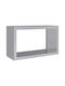vidaXL Inox Raft Depozitare lemne 100x40x60cm Gri