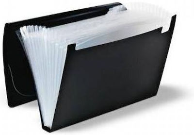 A&G Paper Clipboard Accordion for Paper A4 Black 1pcs