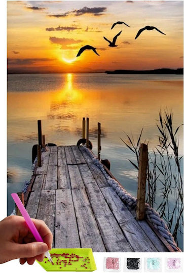 Mishbay 5d Segeltuch Diamond Painting Kit 40x40cm