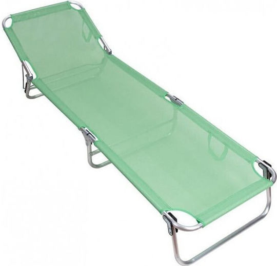 Summer Club Foldable Aluminum Beach Sunbed Green 188x58x24cm