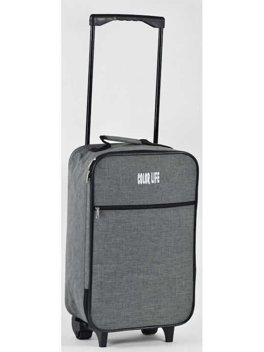 Colorlife 18696 Kabinenreisekoffer Weichschalen Gray mit 4 Räder Höhe 53cm