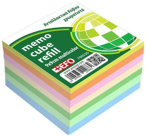 +Efo Note Pads in Cube 500 Sheets 8.5x8.5cm