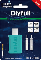 Dlyfull Φορτιστής 3,7v Blister 2 Μπαταρίες Lir425ch