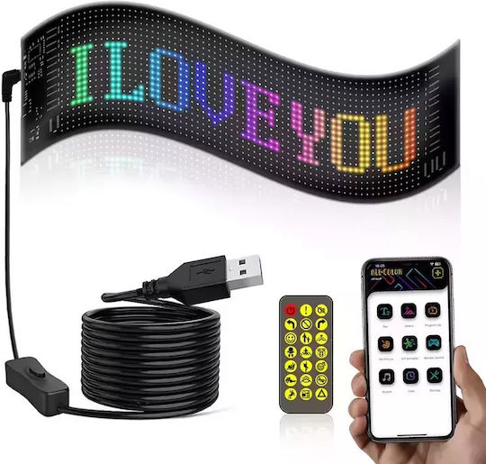 Inscripție LED pentru Mașină RGB