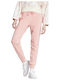 Essentials Linear French Terry Damen Jogginghosen mit Lάστιχο Rosa