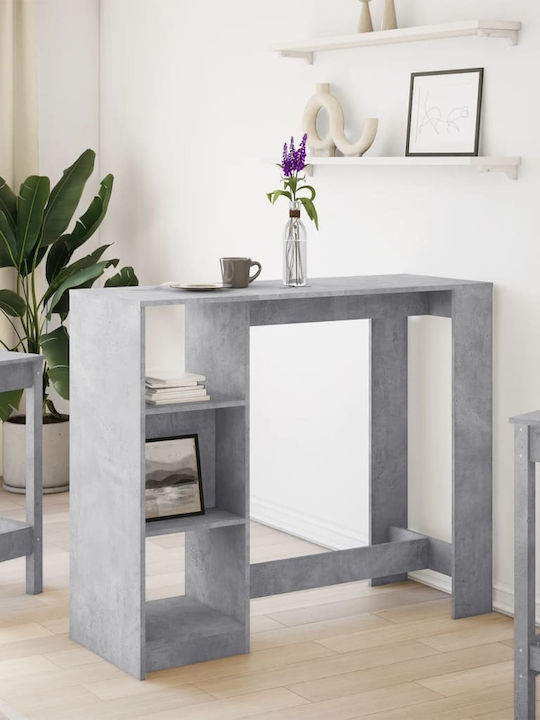Table Bar Wooden Gray 124x46x103.5cm