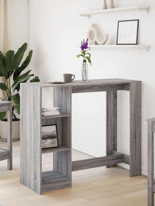 Table Bar Wooden Gray 124x46x103.5cm
