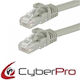 CyberPro U/UTP Cat.6a (Gigabit) Καλώδιο Δικτύου Ethernet 0.5m Γκρι