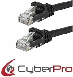 CyberPro U/UTP Cat.6a Мрежов Кабел Ethernet 1м Черен