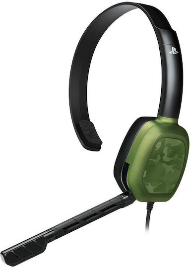 PDP LVL 1 Auf dem Ohr Gaming-Headset mit Verbindung 3,5mm New Green Camo für PS4