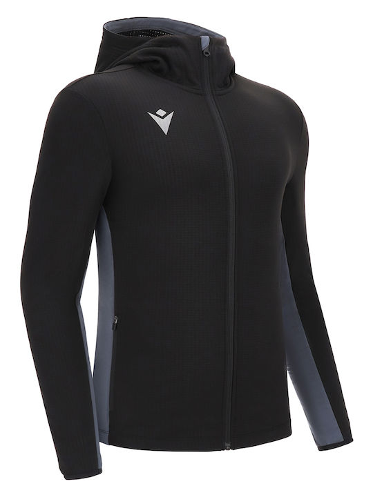 Macron Sweatshirt with Hood Black/Charcoal