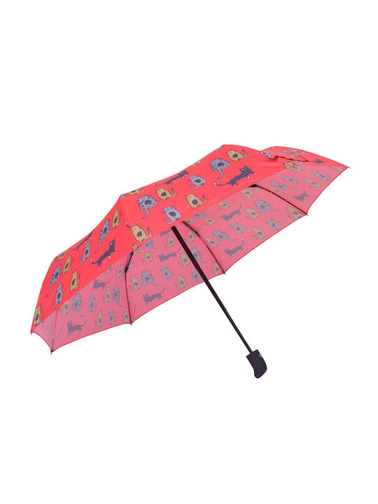 Umbrelă de ploaie Compact Roșie