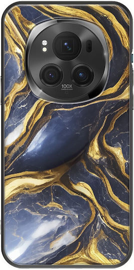 Marmură Crăpată Safir Aur Honor Magic 6 Pro 5G TPU Negru Silicon Negru