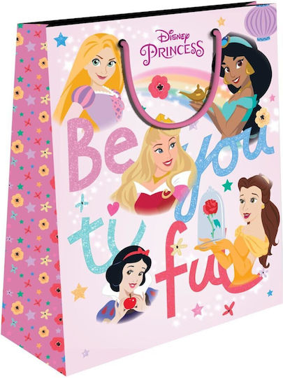 Disney Prinzessin Glitzer-Papiertüte 33x10x45cm 2 Designs 564058