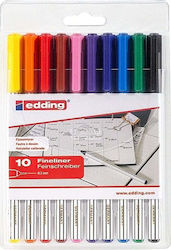 Edding Fineliner E-89 Ef Edding 0,3 mm 10 Stk. Mischfarben Edding Fineliner E-89 Ef Edding 0,3 mm 10 Stk. Mischfarben