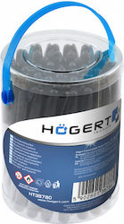 Hogert Permanent Markers Black 45 Pieces