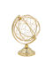 Dekorativer Metallglobus 10x12x14 cm Gold Keskor 68730