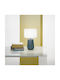 Fan Europe Ceramic Table Lamp for Socket E27 with White Shade and Green Base