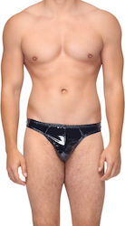 Black Level Ανδρικό Sexy String Μαύρο ΜΒ28904021702