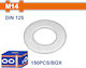 Wadfow Ροδέλα για Βίδα M14mm 150τμχ DIN 125