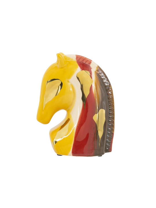 Artekko Ekko Decorative Ceramic Horse Multicolored 14.5x8x18 Cm
